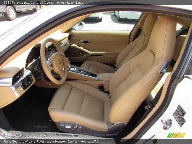 White / Luxor Beige 2013 Porsche 911 Carrera S Coupe