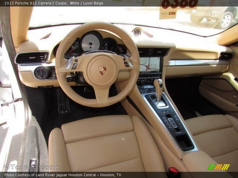 White / Luxor Beige 2013 Porsche 911 Carrera S Coupe