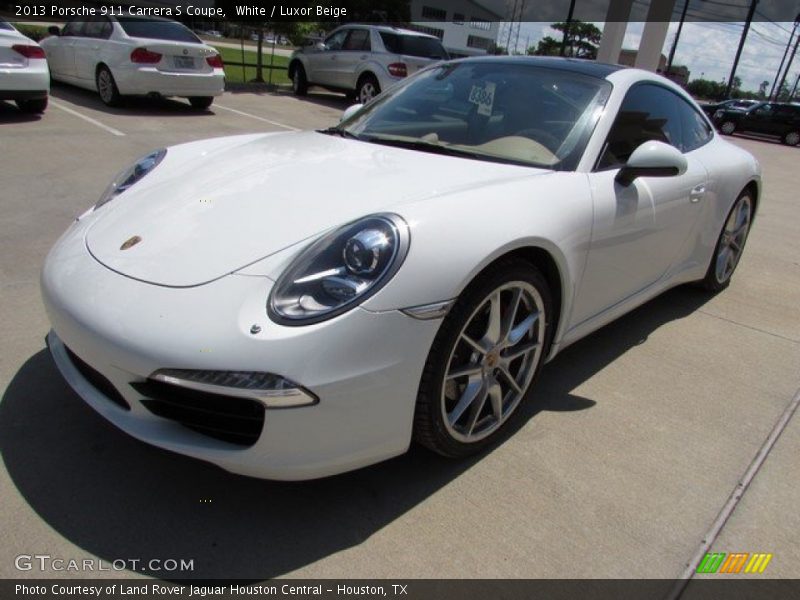 White / Luxor Beige 2013 Porsche 911 Carrera S Coupe