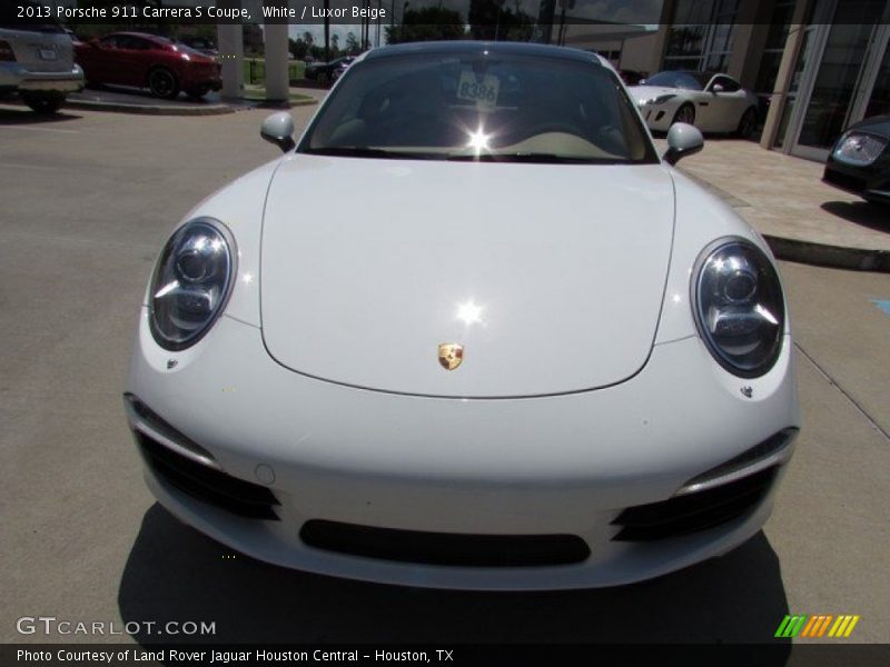 White / Luxor Beige 2013 Porsche 911 Carrera S Coupe