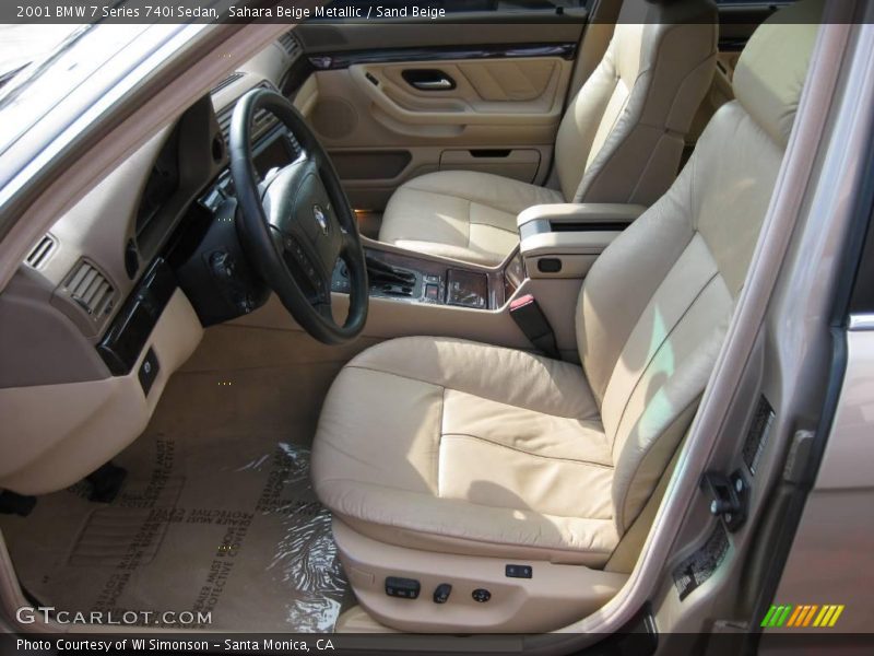 Sahara Beige Metallic / Sand Beige 2001 BMW 7 Series 740i Sedan