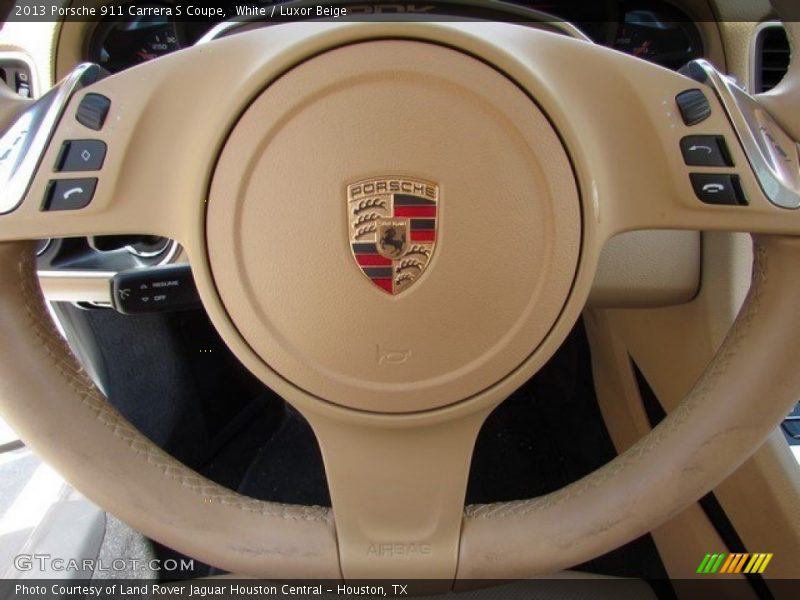 White / Luxor Beige 2013 Porsche 911 Carrera S Coupe