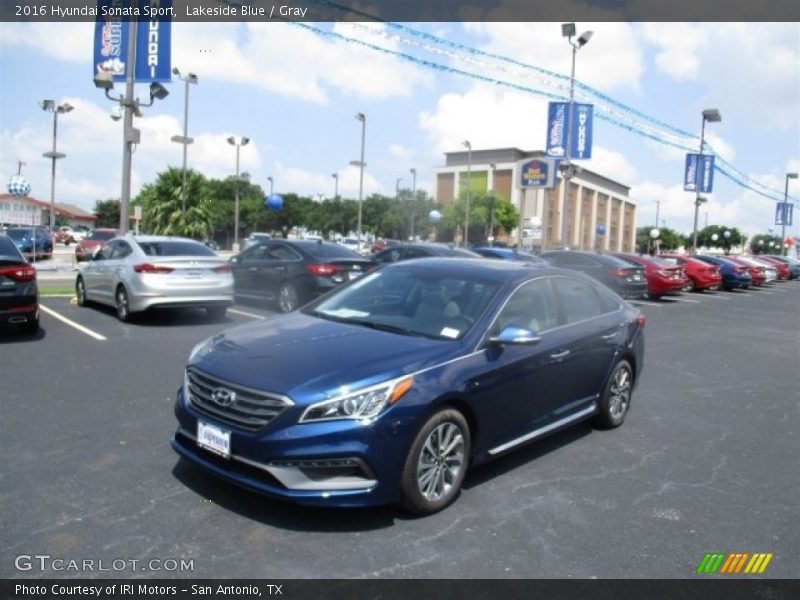 Lakeside Blue / Gray 2016 Hyundai Sonata Sport