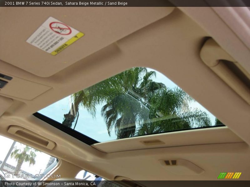 Sahara Beige Metallic / Sand Beige 2001 BMW 7 Series 740i Sedan