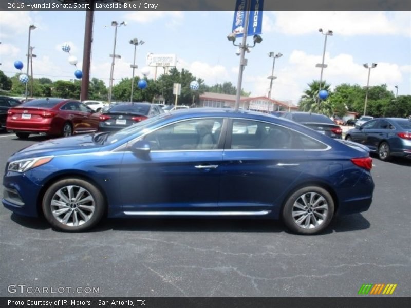 Lakeside Blue / Gray 2016 Hyundai Sonata Sport