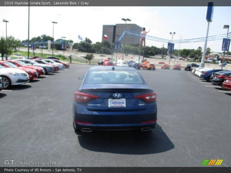Lakeside Blue / Gray 2016 Hyundai Sonata Sport