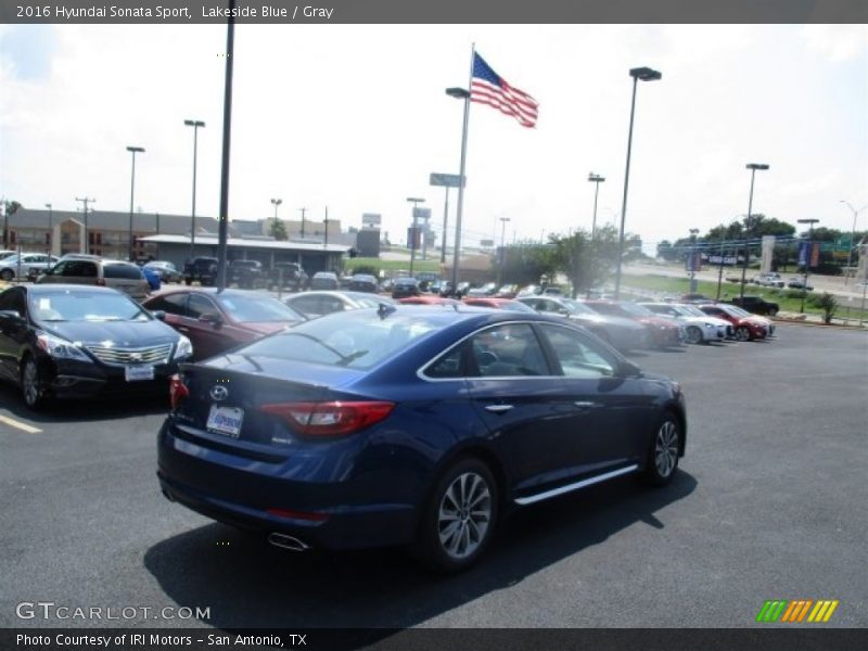 Lakeside Blue / Gray 2016 Hyundai Sonata Sport