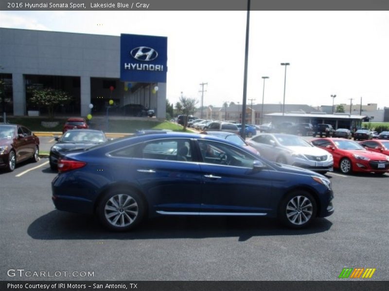 Lakeside Blue / Gray 2016 Hyundai Sonata Sport
