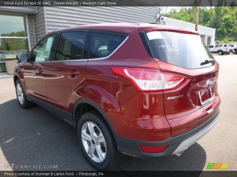 Sunset Metallic / Medium Light Stone 2016 Ford Escape SE 4WD