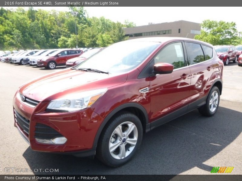 Sunset Metallic / Medium Light Stone 2016 Ford Escape SE 4WD