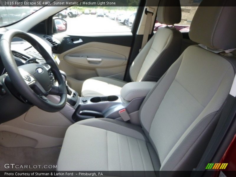 Sunset Metallic / Medium Light Stone 2016 Ford Escape SE 4WD