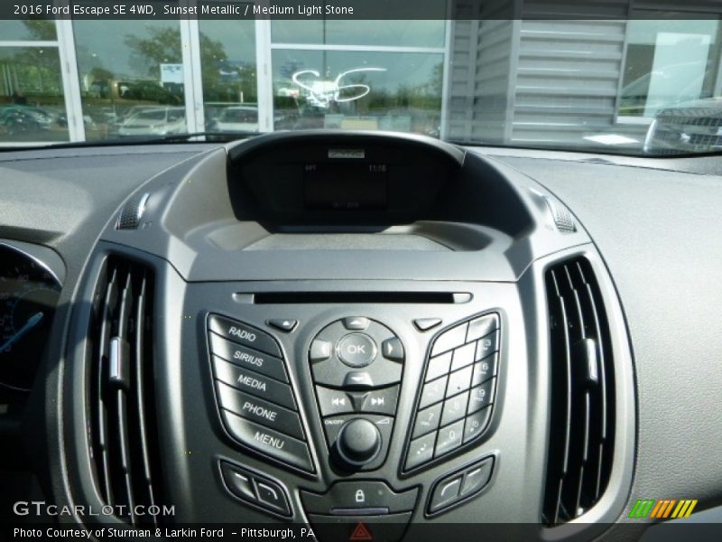 Sunset Metallic / Medium Light Stone 2016 Ford Escape SE 4WD