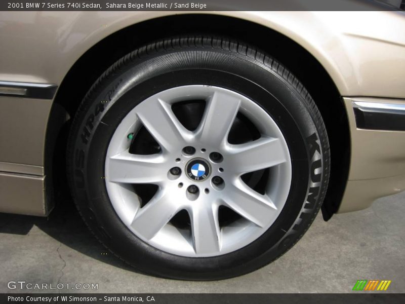 Sahara Beige Metallic / Sand Beige 2001 BMW 7 Series 740i Sedan