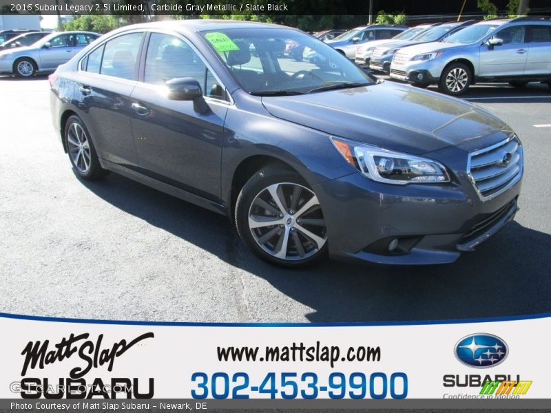Carbide Gray Metallic / Slate Black 2016 Subaru Legacy 2.5i Limited