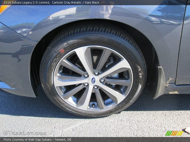 Carbide Gray Metallic / Slate Black 2016 Subaru Legacy 2.5i Limited