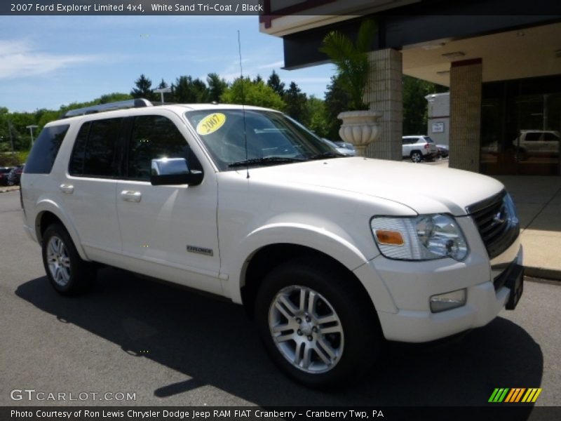 White Sand Tri-Coat / Black 2007 Ford Explorer Limited 4x4