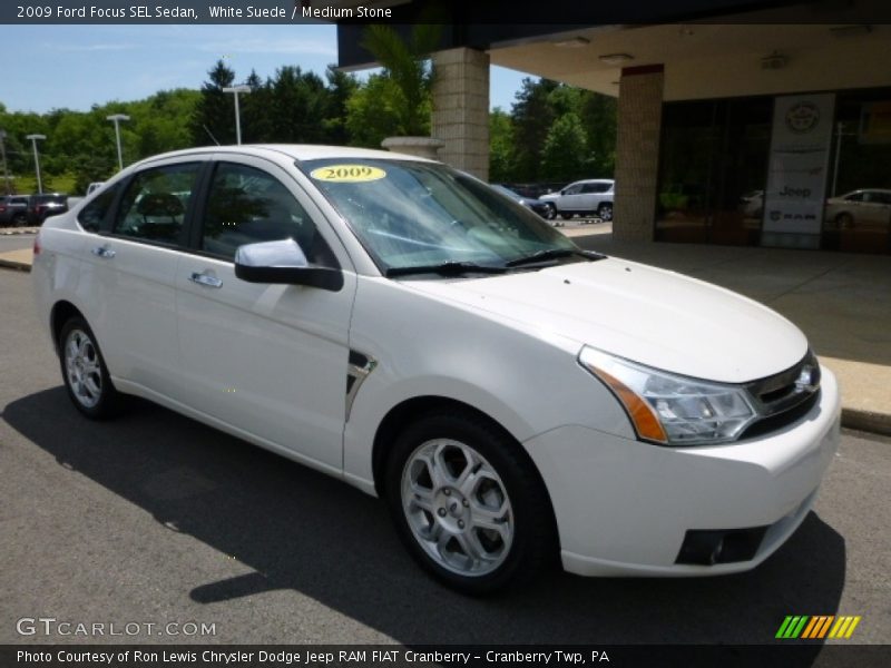 White Suede / Medium Stone 2009 Ford Focus SEL Sedan