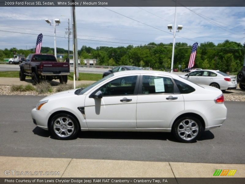 White Suede / Medium Stone 2009 Ford Focus SEL Sedan
