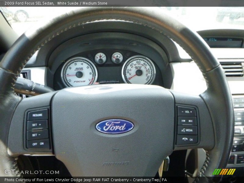 White Suede / Medium Stone 2009 Ford Focus SEL Sedan