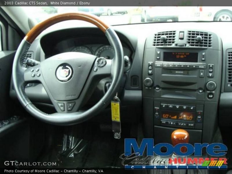 White Diamond / Ebony 2003 Cadillac CTS Sedan