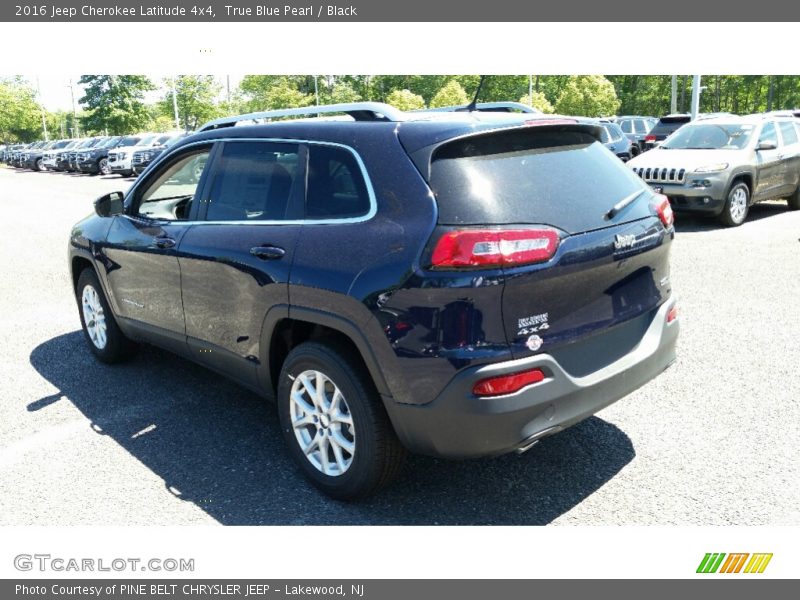 True Blue Pearl / Black 2016 Jeep Cherokee Latitude 4x4