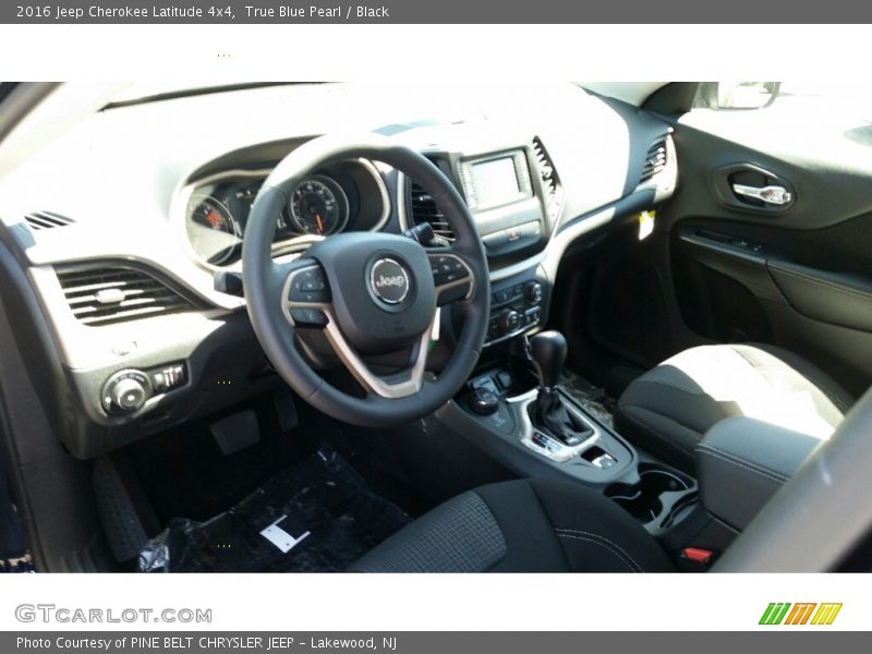 True Blue Pearl / Black 2016 Jeep Cherokee Latitude 4x4