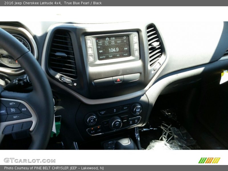 True Blue Pearl / Black 2016 Jeep Cherokee Latitude 4x4