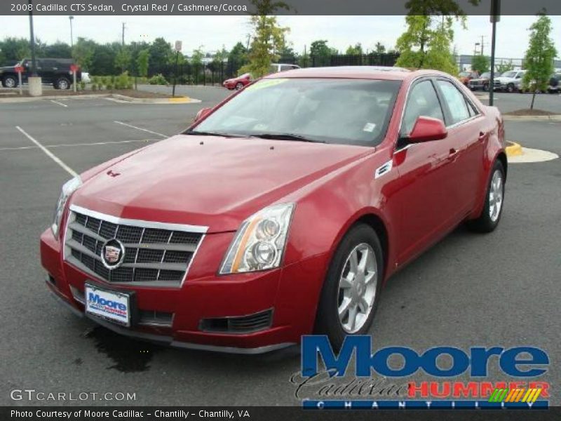 Crystal Red / Cashmere/Cocoa 2008 Cadillac CTS Sedan
