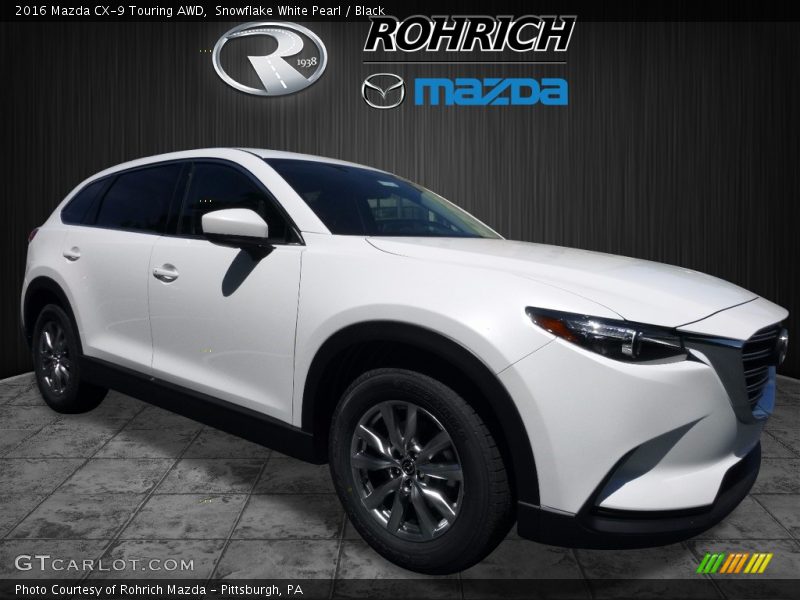 Snowflake White Pearl / Black 2016 Mazda CX-9 Touring AWD