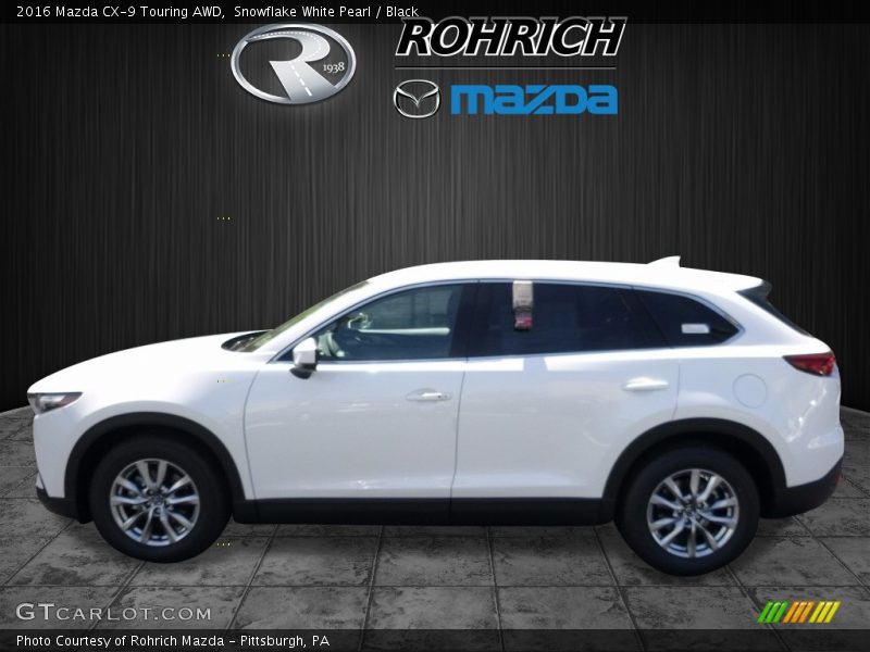 Snowflake White Pearl / Black 2016 Mazda CX-9 Touring AWD