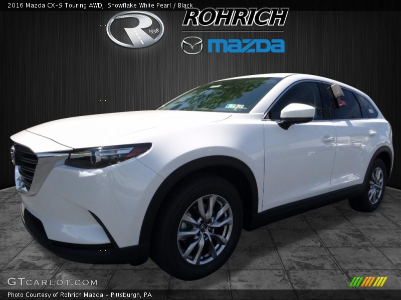 Snowflake White Pearl / Black 2016 Mazda CX-9 Touring AWD