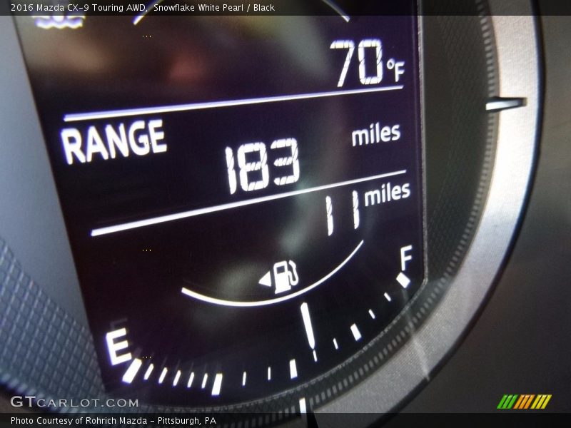 Snowflake White Pearl / Black 2016 Mazda CX-9 Touring AWD