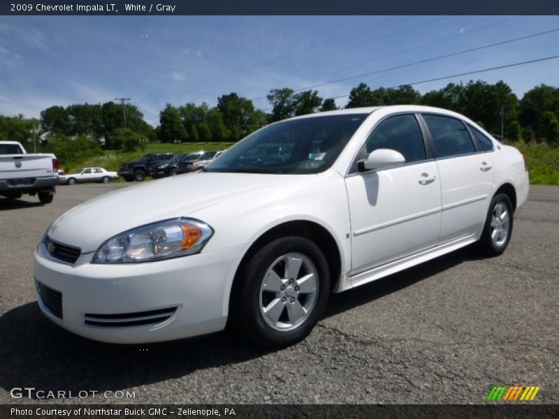 White / Gray 2009 Chevrolet Impala LT