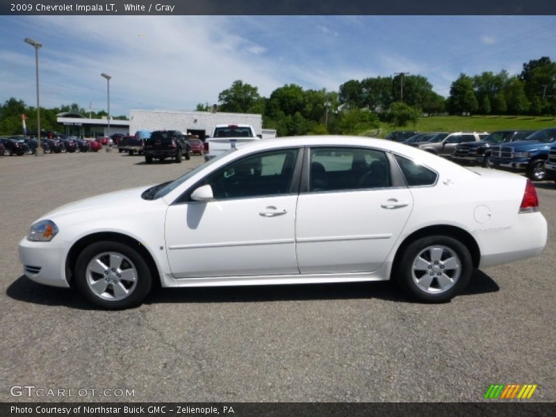 White / Gray 2009 Chevrolet Impala LT