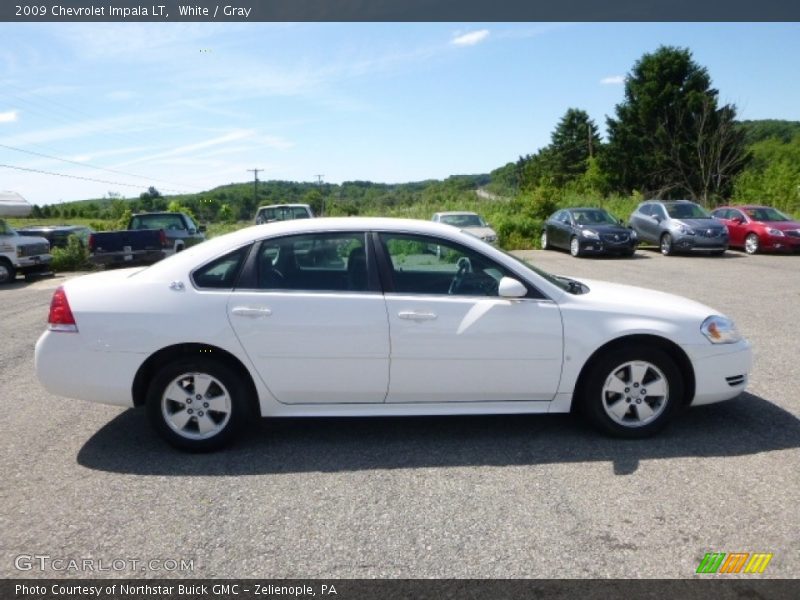 White / Gray 2009 Chevrolet Impala LT