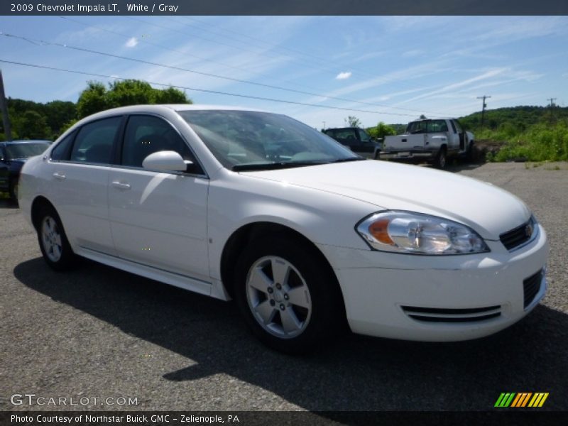 White / Gray 2009 Chevrolet Impala LT