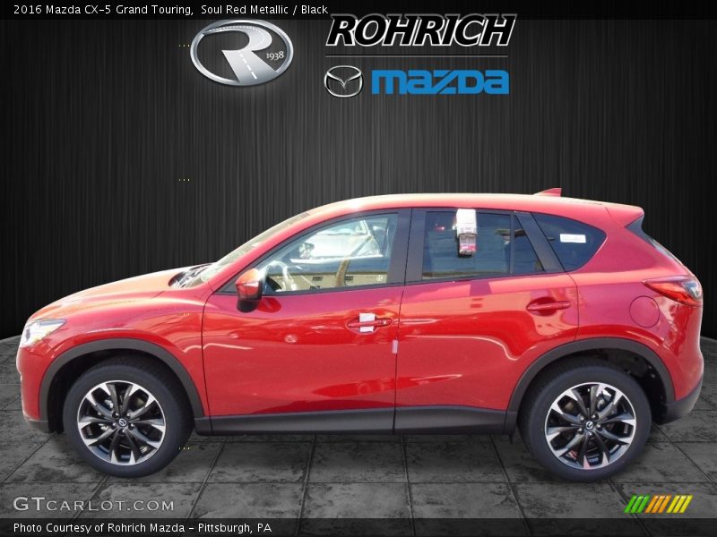Soul Red Metallic / Black 2016 Mazda CX-5 Grand Touring