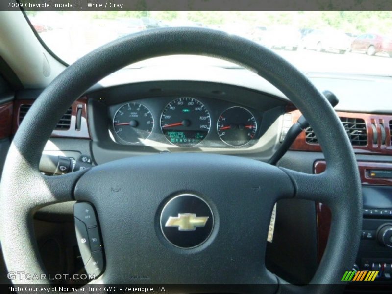 White / Gray 2009 Chevrolet Impala LT