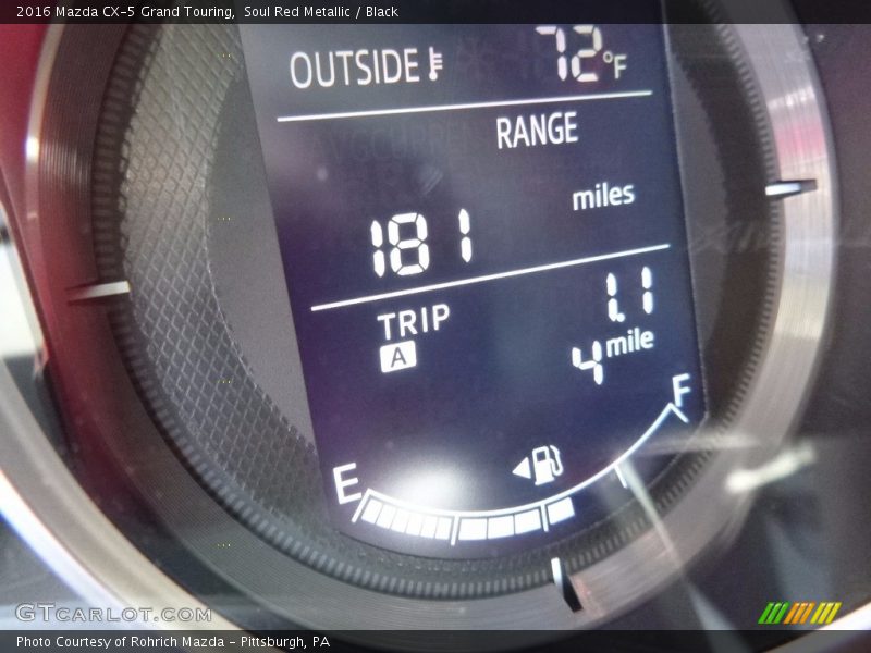 Soul Red Metallic / Black 2016 Mazda CX-5 Grand Touring