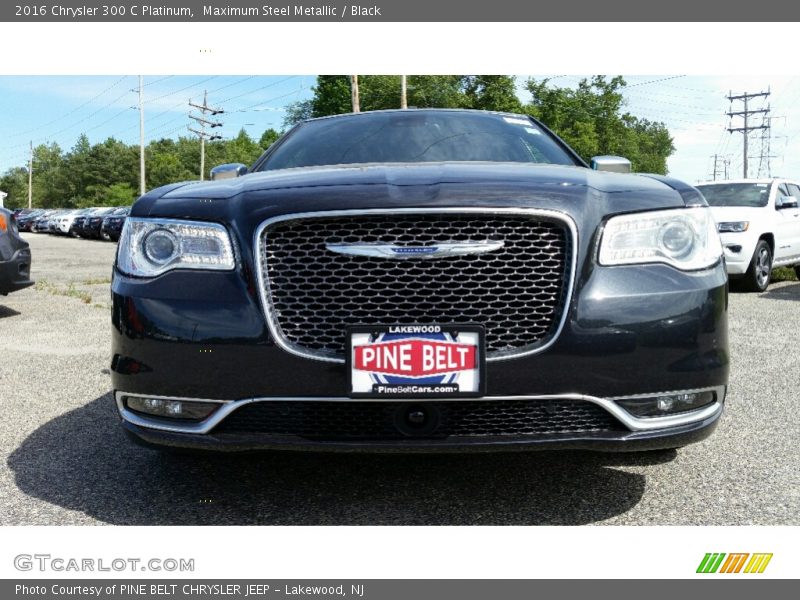 Maximum Steel Metallic / Black 2016 Chrysler 300 C Platinum