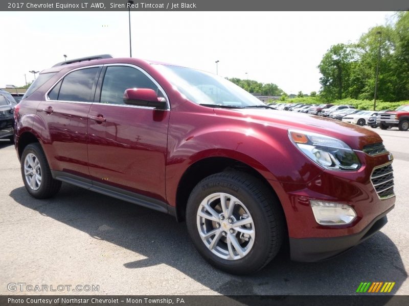 Siren Red Tintcoat / Jet Black 2017 Chevrolet Equinox LT AWD