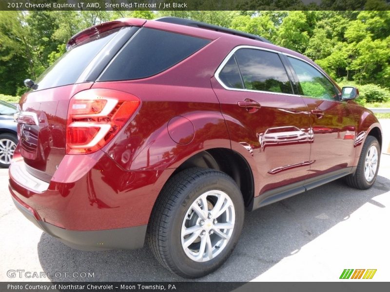 Siren Red Tintcoat / Jet Black 2017 Chevrolet Equinox LT AWD