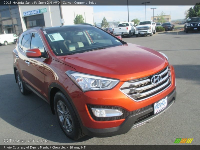 Canyon Copper / Beige 2015 Hyundai Santa Fe Sport 2.4 AWD