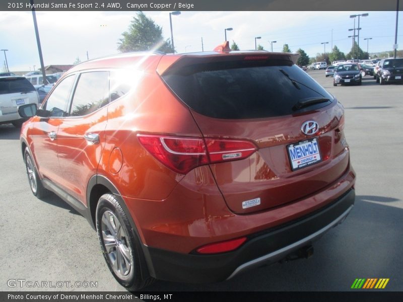 Canyon Copper / Beige 2015 Hyundai Santa Fe Sport 2.4 AWD