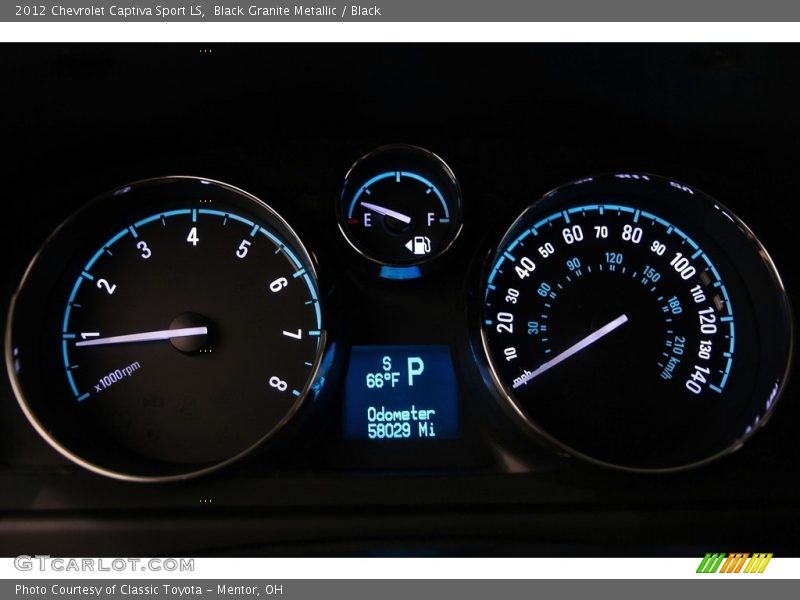 Black Granite Metallic / Black 2012 Chevrolet Captiva Sport LS