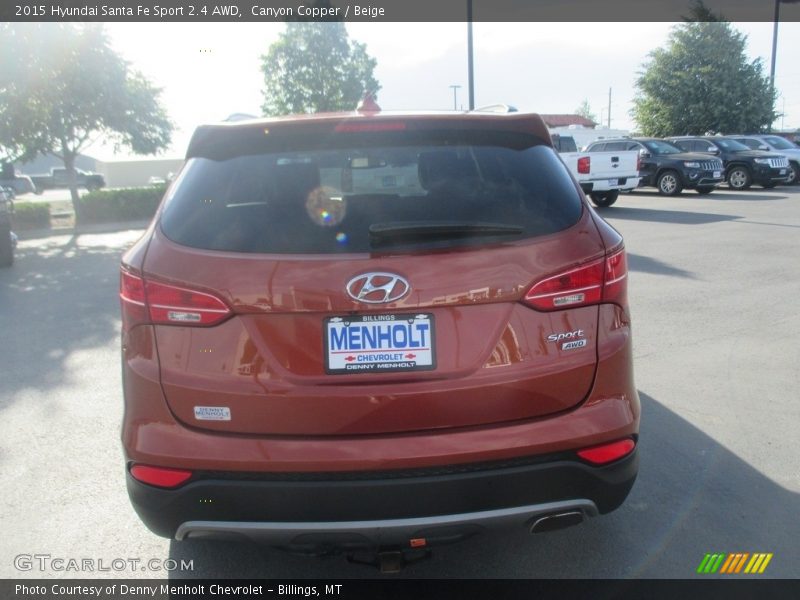 Canyon Copper / Beige 2015 Hyundai Santa Fe Sport 2.4 AWD