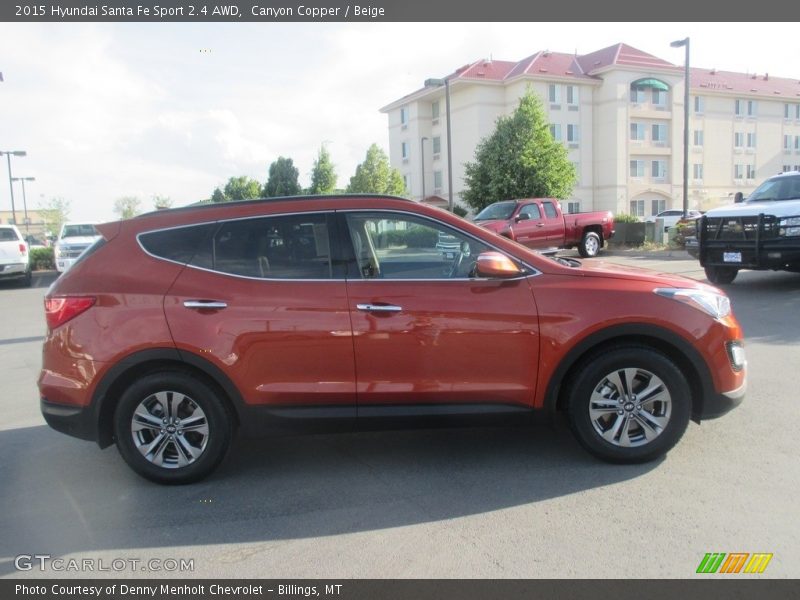 Canyon Copper / Beige 2015 Hyundai Santa Fe Sport 2.4 AWD