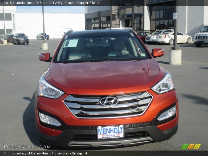 Canyon Copper / Beige 2015 Hyundai Santa Fe Sport 2.4 AWD