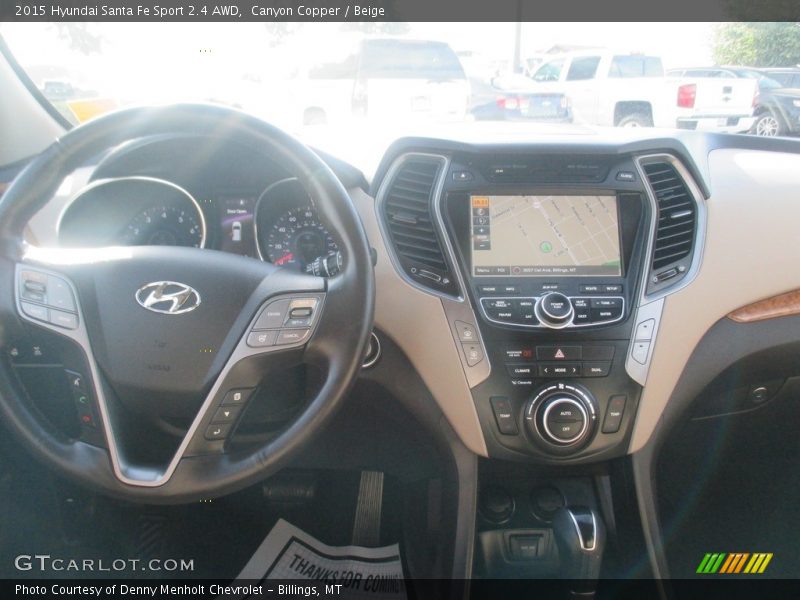 Canyon Copper / Beige 2015 Hyundai Santa Fe Sport 2.4 AWD
