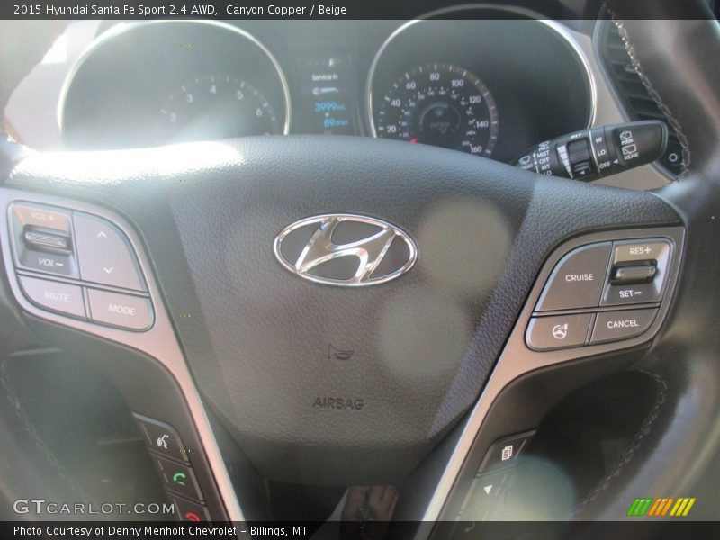 Canyon Copper / Beige 2015 Hyundai Santa Fe Sport 2.4 AWD